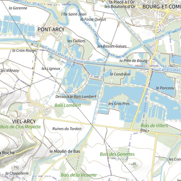 Plan cartographique de Gravière de dessous le Bois Lambert