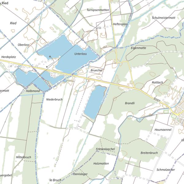 Plan cartographique de Gravière de Hindisheim