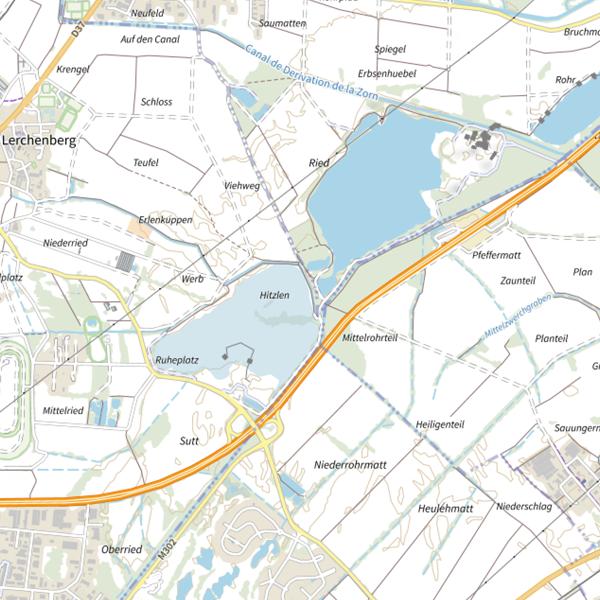 Plan cartographique de Gravière de Hoerdt