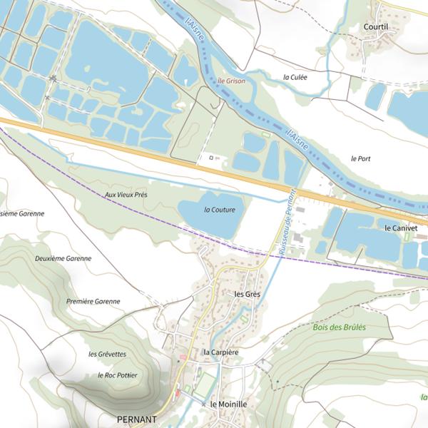 Plan cartographique de Gravière de la Couture
