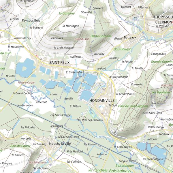 Plan cartographique de Gravière de la Croix Hubert