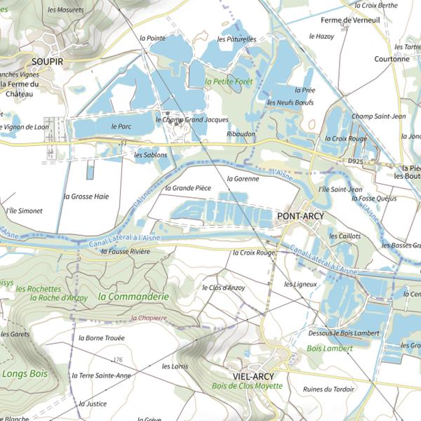 Plan cartographique de Gravière de la Garenne