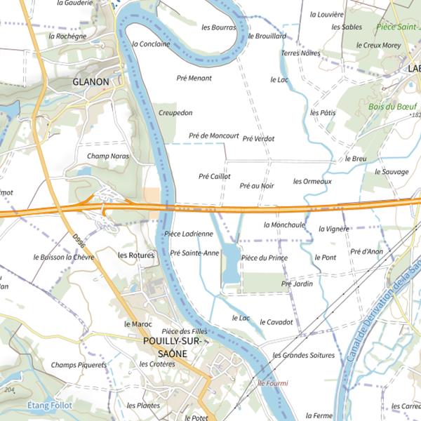 Plan cartographique de Gravière de la Loutre