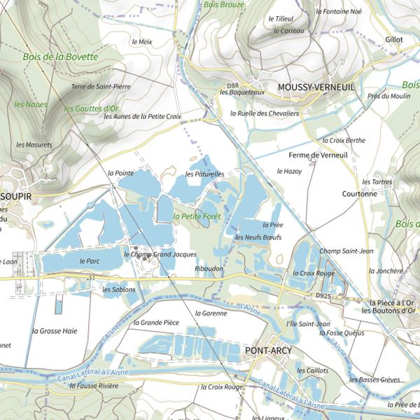 Plan cartographique de Gravière de la Petite Forêt