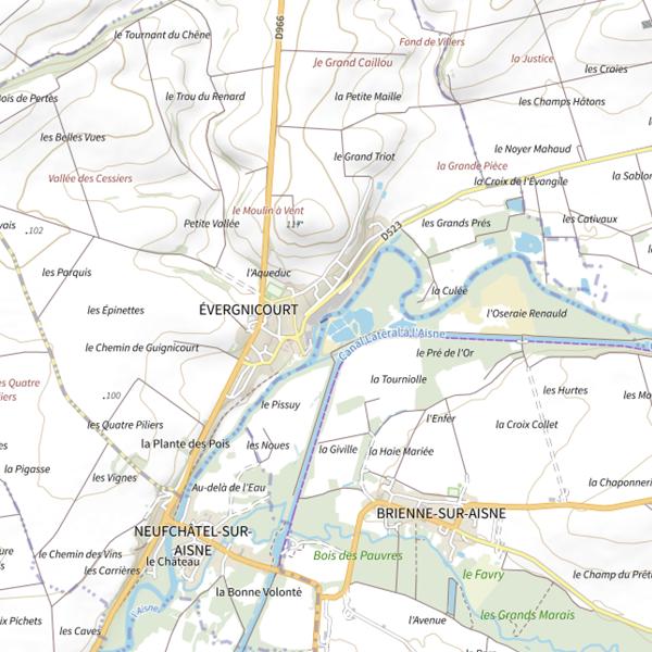 Plan cartographique de Gravière de la Queue des Barbettes (Ardennes)