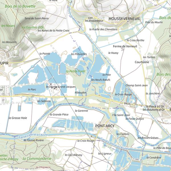 Plan cartographique de Gravière de Ribaudon