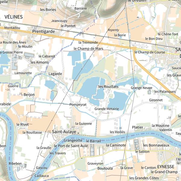 Plan cartographique de Gravière de Saint-Antoine-de-Breuilh