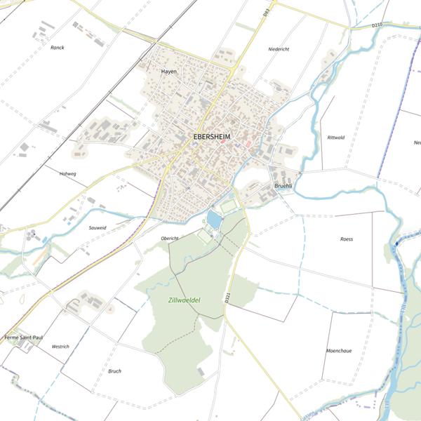 Plan cartographique de Gravière d'Ebersheim
