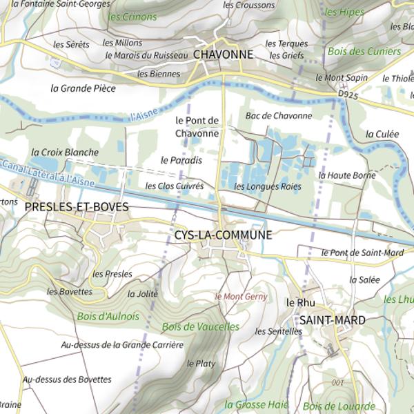 Plan cartographique de Gravière des 4 des Longues Raies