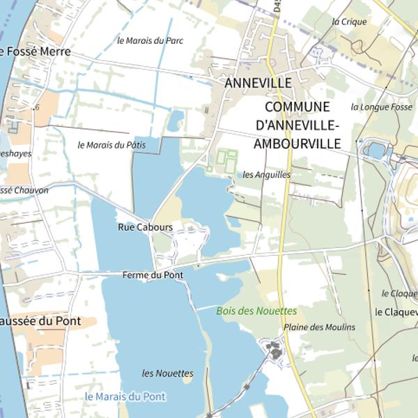 Plan cartographique de Gravière des Anguilles