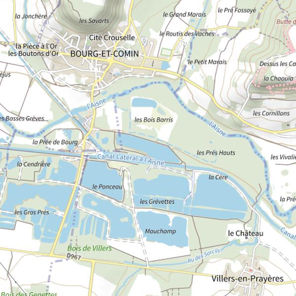 Plan cartographique de Gravière des Bois Barris