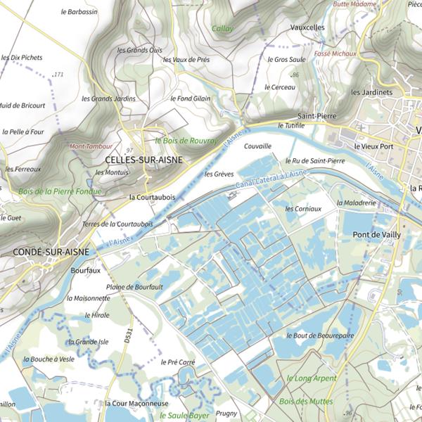 Plan cartographique de Gravière des Grèves