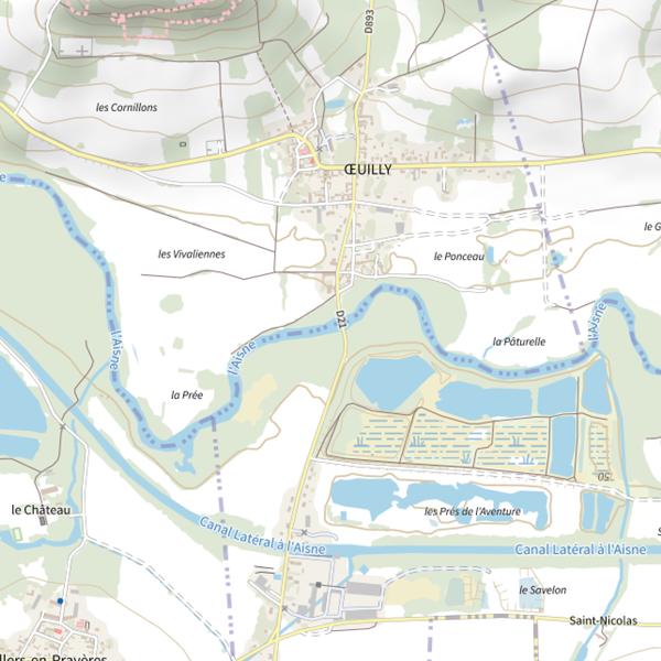 Plan cartographique de Gravière des Prés de l'Aventure