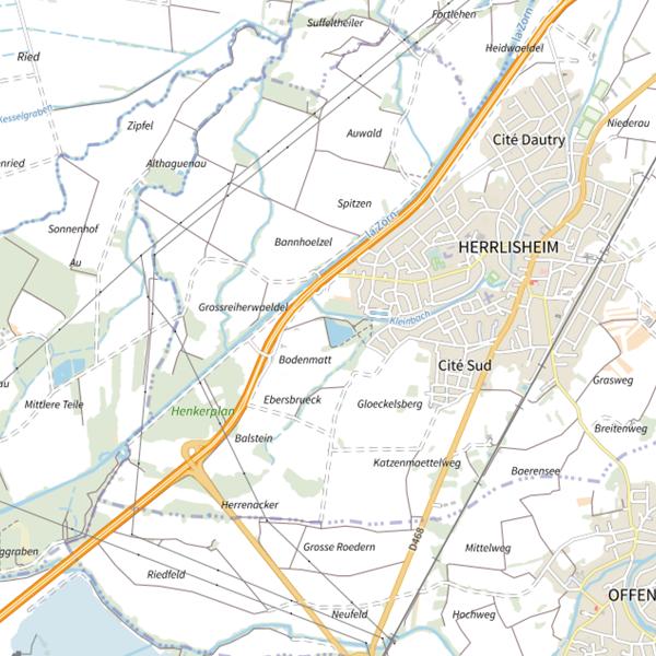 Plan cartographique de Gravière du Balstein