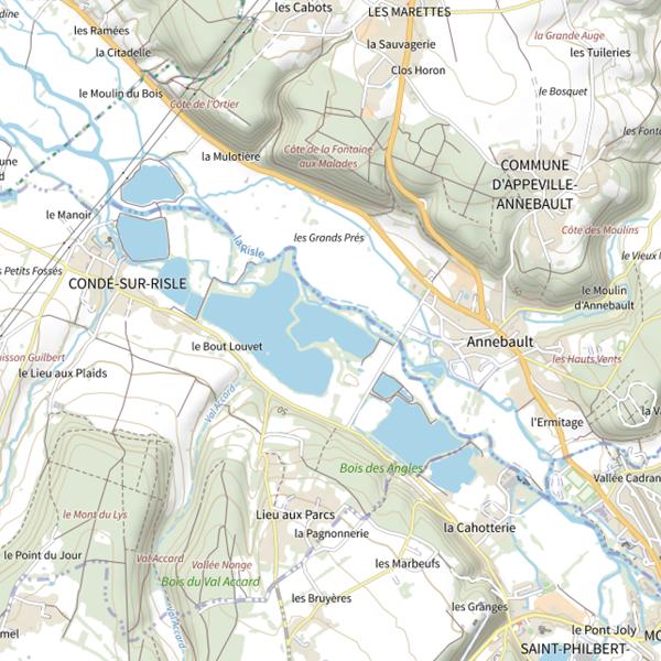 Plan cartographique de Gravière du Bout Louvet