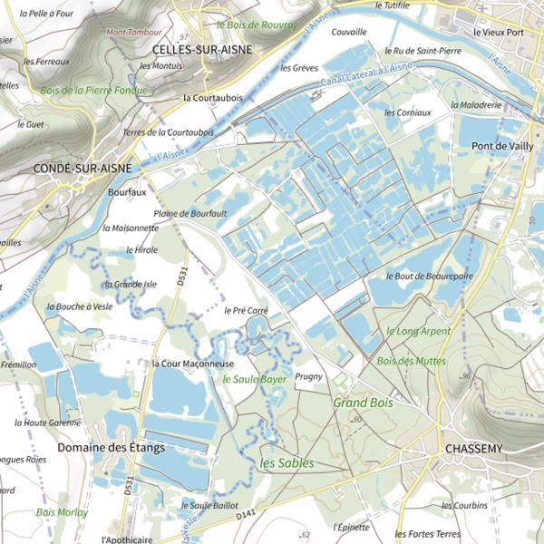 Plan cartographique de Gravière du Pré Carré