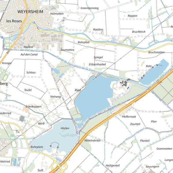 Plan cartographique de Gravière du Weiler