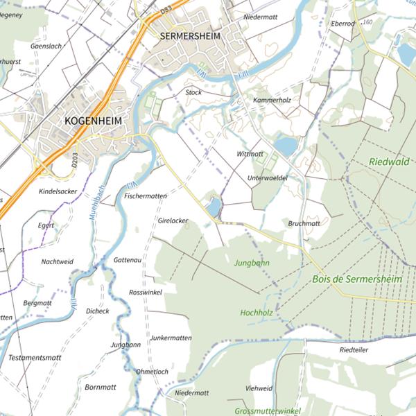 Plan cartographique de Gravière Kogenheim