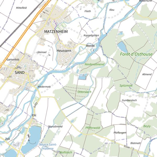 Plan cartographique de Gravière Matzenheim