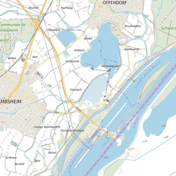 Plan cartographique de Gravière Veltz-Vix