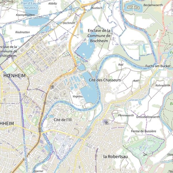 Plan cartographique de Gravière Vogelau