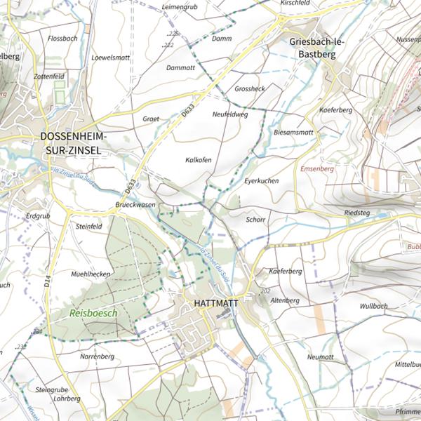 Plan cartographique de Griesbaechel