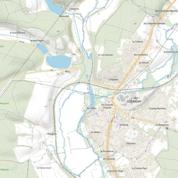 Plan cartographique de Guérigny