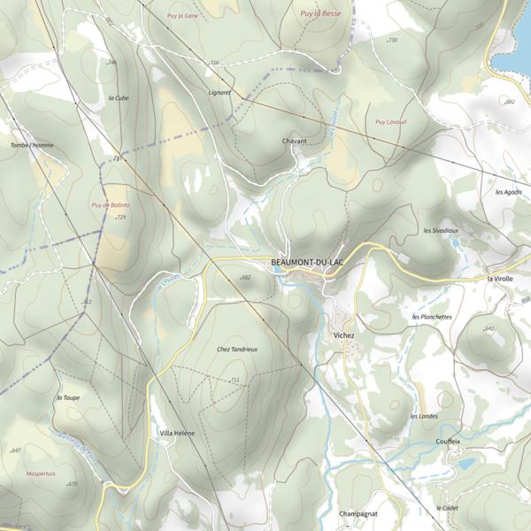 Plan cartographique de Hameau de gîtes de Beaumont du Lac