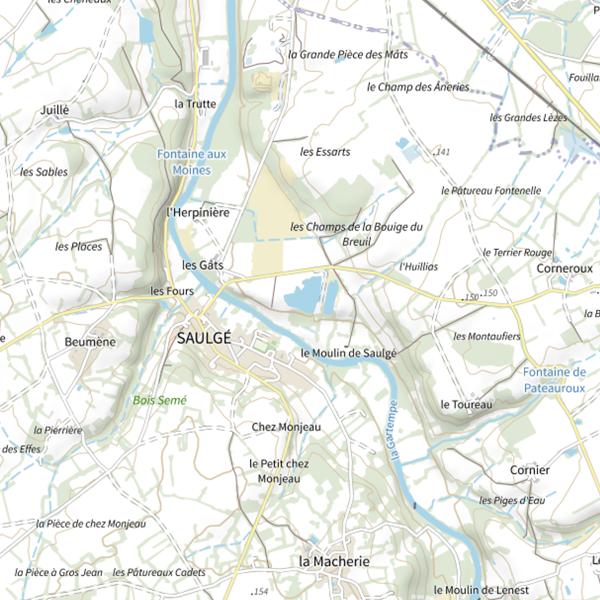 Plan cartographique de Happy Lake