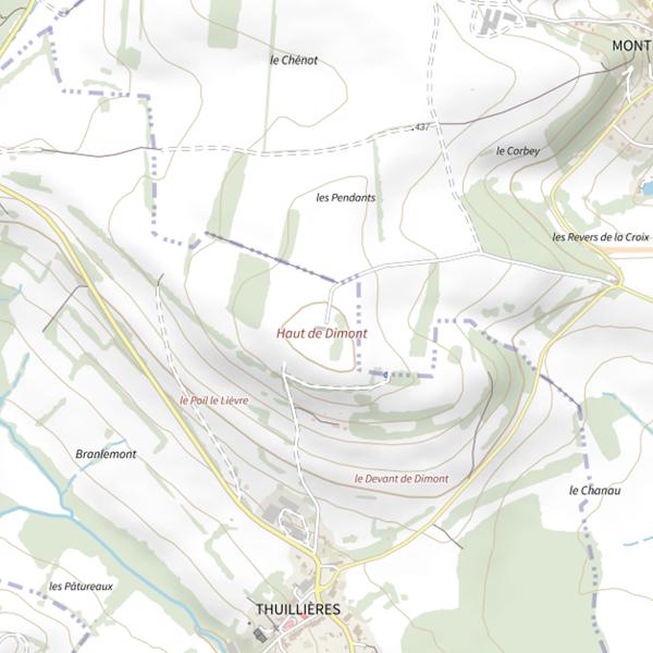 Plan cartographique de Haut de Dimont