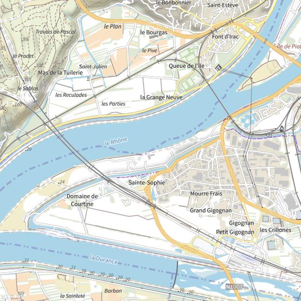 Plan cartographique de Hors réglementation Vaucluse (Gard)