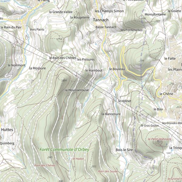 Plan cartographique de Housserousse
