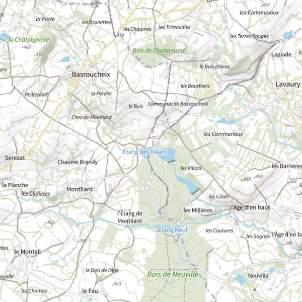 Plan cartographique de Hypnotik Lake