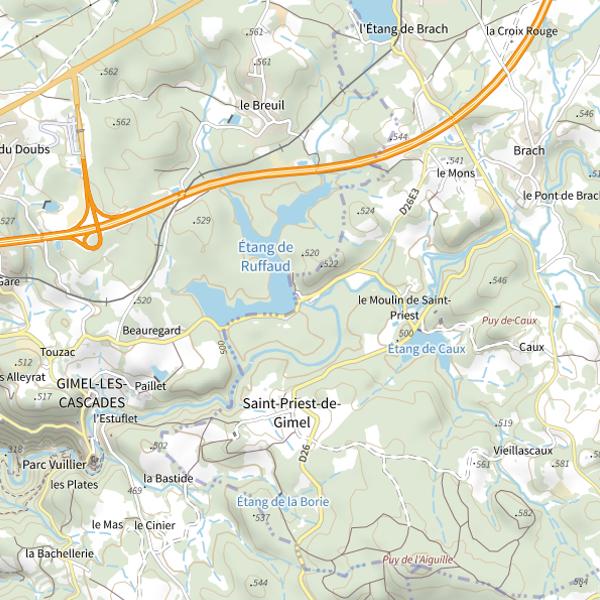 Plan cartographique de Iktus Ruffaud Corrèze