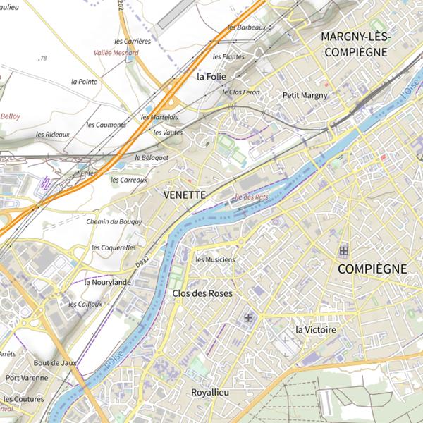 Plan cartographique de Ile de Venette