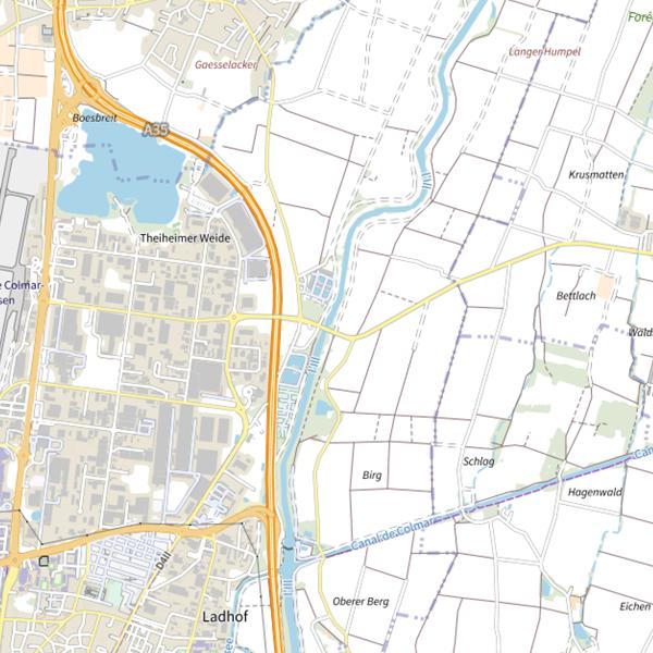 Plan cartographique de Ill Partie Nord