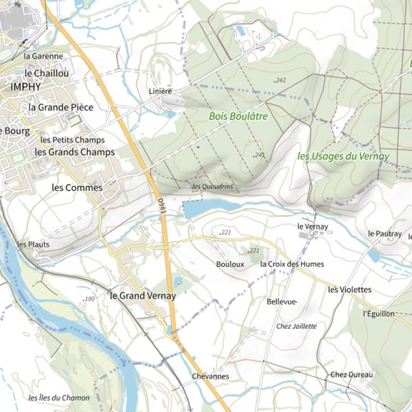 Plan cartographique de Imphy