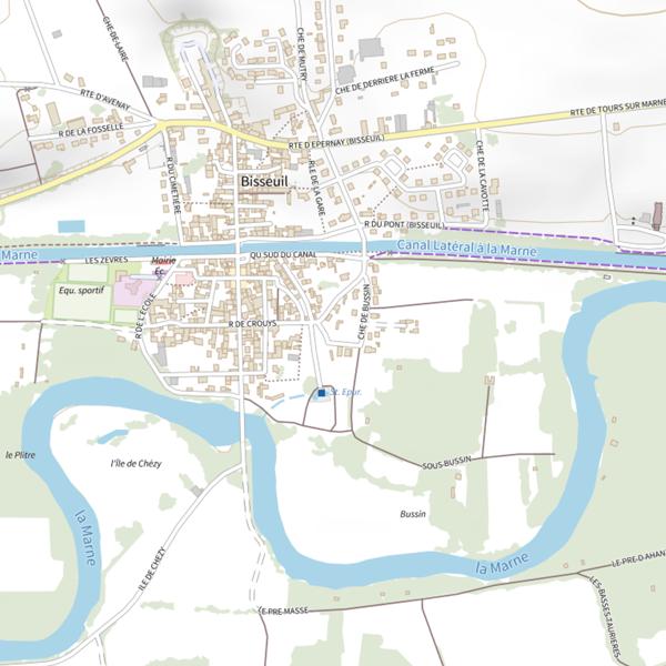 Plan cartographique de Jardin des carpes