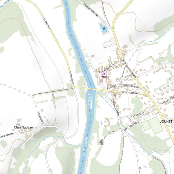 Plan cartographique de Jouhet