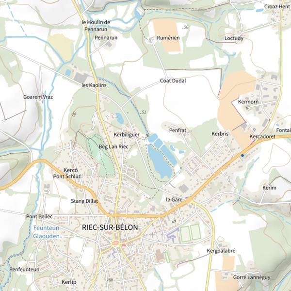 Plan cartographique de Kaolins