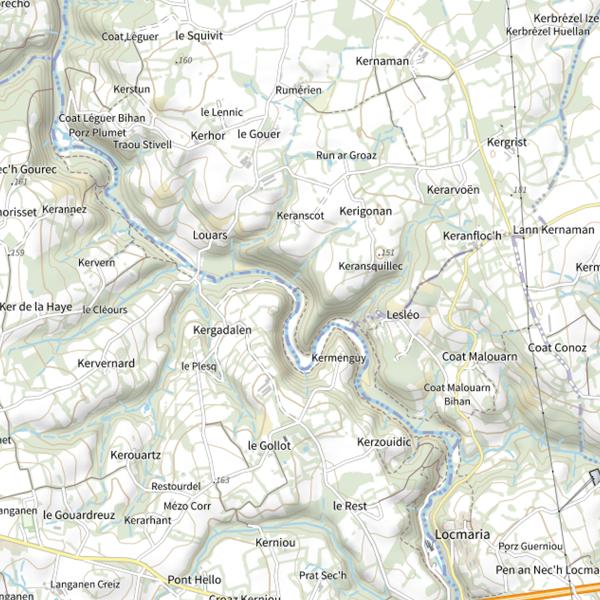 Plan cartographique de Kernansquillec