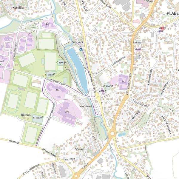 Plan cartographique de Kerveguen