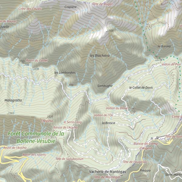 Plan cartographique de L' Oli