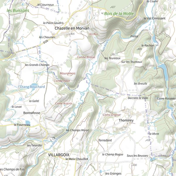 Plan cartographique de La Baigne