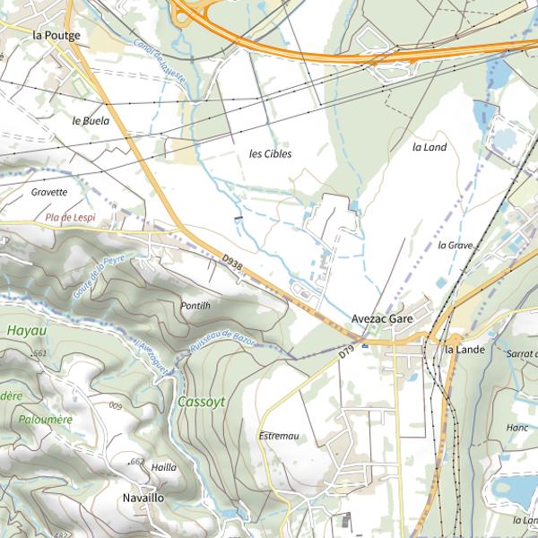 Plan cartographique de La Baïse
