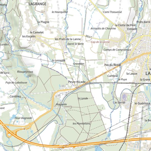 Plan cartographique de La Baïsole