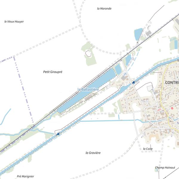 Plan cartographique de La Ballastière (Contrisson)