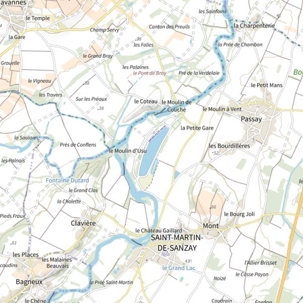 Plan cartographique de La Ballastière