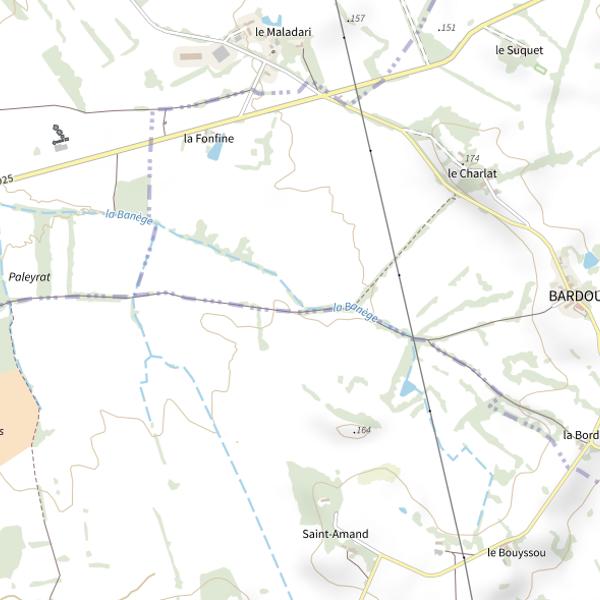 Plan cartographique de La Banège
