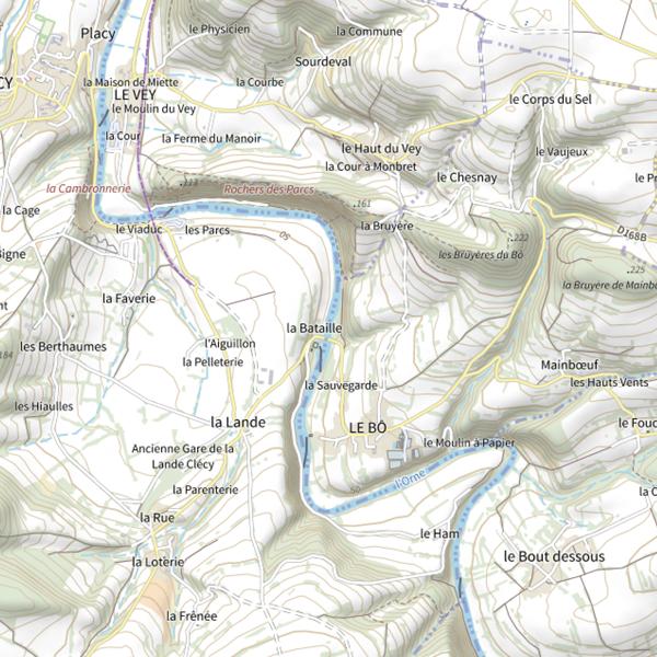 Plan cartographique de La Bataille